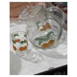 Anchor Hocking MCM "tilt ball" juice pitcher W/