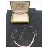 Add a Pearl necklace chain marked 10K
