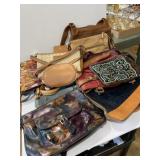 Collection of purses and handbags