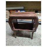 Vintage magazine side table.