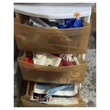 Sterilite 3 Drawer Cart full of crafting