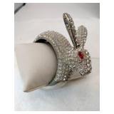 rabbit rhinestone bangle bracelet