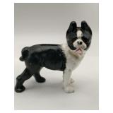 Modern cast iron black /white Boston terrier dog