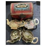 1983 & 1988 Miniature tea sets & 7 x 4 x 4