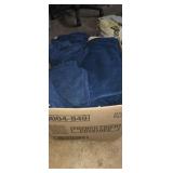 Matching blue towel and hand towel washcloth
