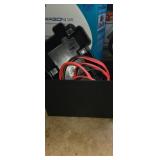 Battery protector box and jumper cables