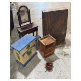 Older wooden dollhouse furniture, dresser missing