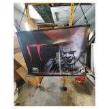 Two banners: "It" 48" x 35" movie promotional