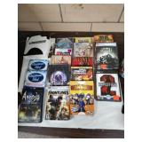 Large lot of video games and game instruction