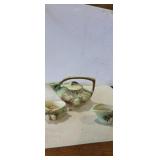 Mccoy teapot, and cream and sugar dish