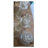Clear glass candle stick holders