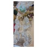 Crystal/clear glass candlestick holders