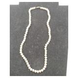 Pearl necklace w/silver clasp Marked 925