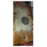 Golden ornate frame mirror