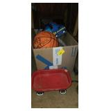 Kids toy tiny wagon for dolls basketballs , Jeff