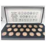 1999 & 2000 P&D  24K gold-plated quarter set of