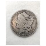 1902 silver Morgan dollar