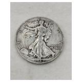 1942 silver walking liberty half dollar