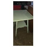 Square top side table painted green