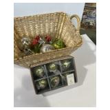 Set of six winter dreams, Christmas ornaments and