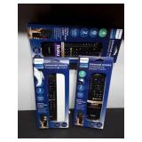 Lot of three open box universal remotes Phillips
