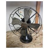 Dayton 12" Oscillating Brass Blade Fan 1930