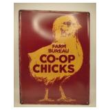 CO-OP chicks  metal sign 12x16
