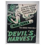 Delvas harvest metal sign 12x16