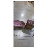 2 longaberger baskets with american flag inserts