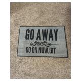 18 in x 27 in Go Away door mat