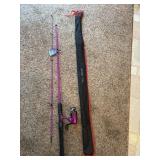 New 2 pc fishing pole with Zebco open face reel