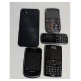 Assorted cell phones. Untested & no cords