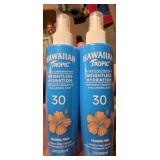 2- 5.2oz pump bottles of Hawaiian tropic spf 30