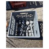 Lead weight in milk crate