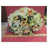 Silk flower headstone arrangement yellow