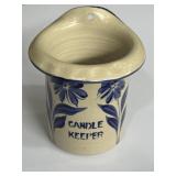 Williamsburg Pottery earthenware candle keeper