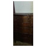 6 curved drawer chest of drawers soild wood with