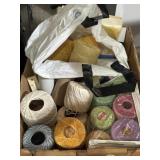 Various cotton crochet threads assorted colors,