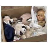 Stuffed raccoons, bears, old creepy doll and