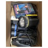 Flashlights, old phone, answering machine,