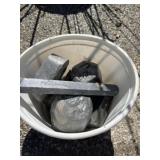 Lead weights in bucket