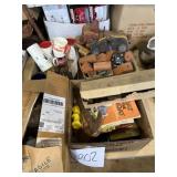 Kids books, wood blocks, advertisement, mugs, and