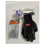 Lg. Fishing gloves,500 yds. 25 lb test line,7