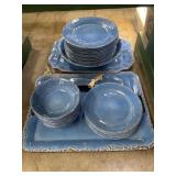 IL Mulino melamine dinnerware set in a blue