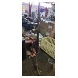 Wooden six foot coat rack