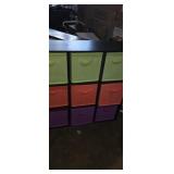 9-Cube Storage Organizer with colorful fabric