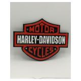 Modern cast iron Harley-Davidson shield sign 8x6