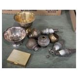 Old brass lamp attachments, compact, small brass