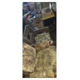 Rustic style wooden frame chairs 1 without