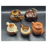 Sadler, Japan marked stoneware teapots, 2 with